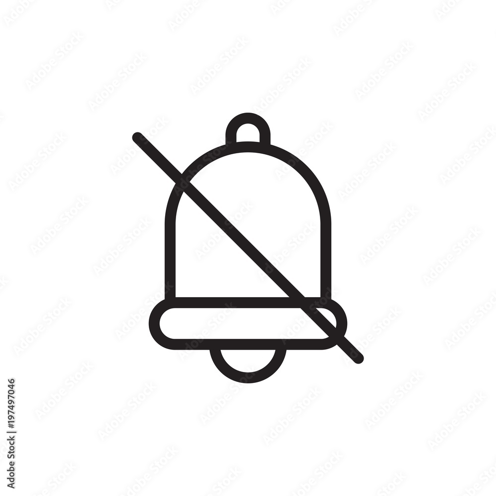 Obraz premium disable alarm, remove alarm outlined vector icon. Modern simple isolated sign. Pixel perfect vector illustration for logo, website, mobile app and other designs