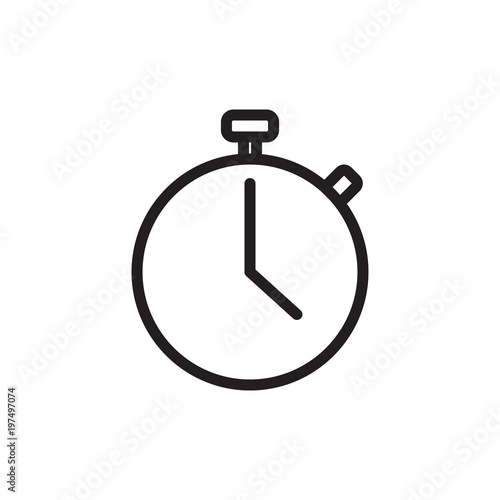 Free Download stopclock, chronometer outlined vector icon. Modern simple isolated sign. Pixel perfect vector  illustration for logo, website, mobile app and other designs - GFXLoad