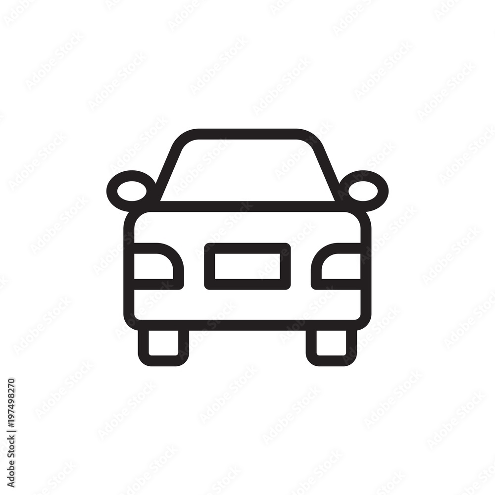 moving car, moving jeep car outlined vector icon. Modern simple isolated sign. Pixel perfect vector  illustration for logo, website, mobile app and other designs