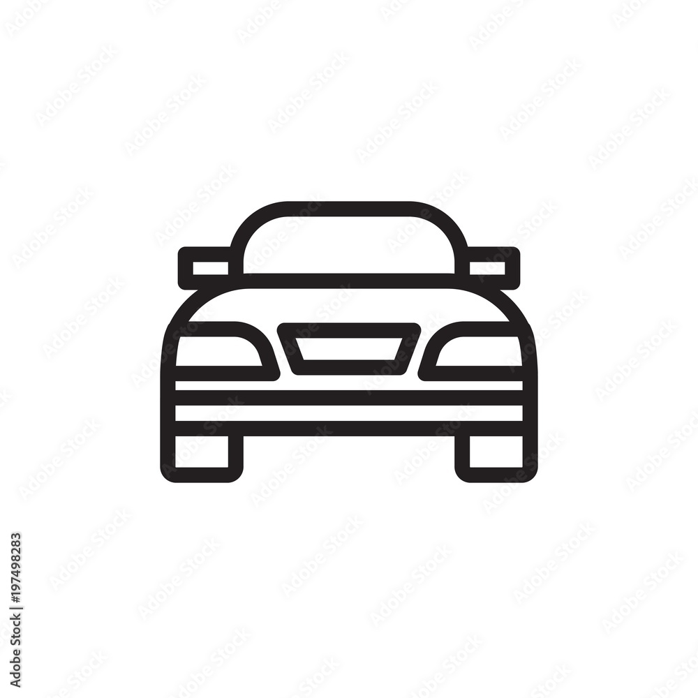 moving car, moving sedan car outlined vector icon. Modern simple isolated sign. Pixel perfect vector  illustration for logo, website, mobile app and other designs