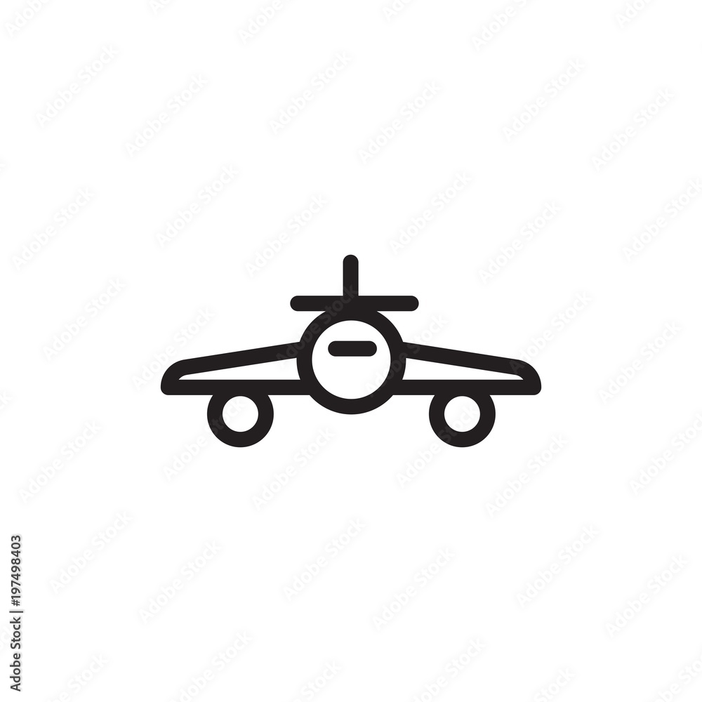 flying airplane, flying aircraft outlined vector icon. Modern simple isolated sign. Pixel perfect vector  illustration for logo, website, mobile app and other designs