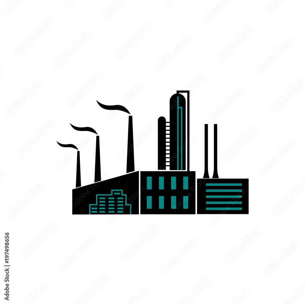Industrial plant icon