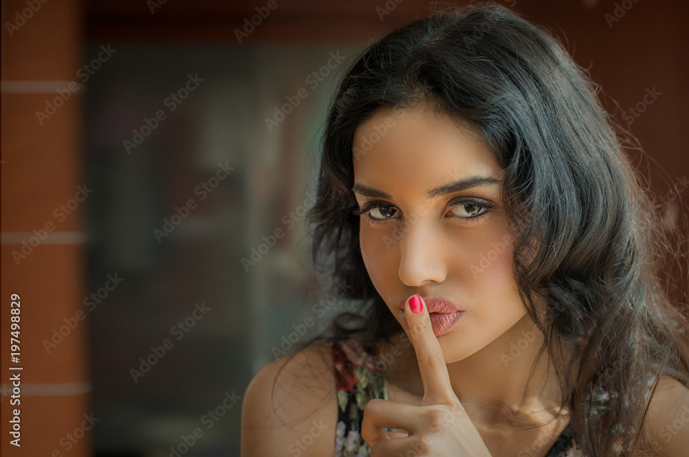 Beautiful woman painted lips with red lipstick. Beautiful woman face Make-up details Beautiful girl with perfect skin. Red nails and nails Happy smile Beautiful woman painted lips with red lipstick. Beautiful woman face Make-up details Beautiful girl with perfect skin. Red nails and nails Happy smile