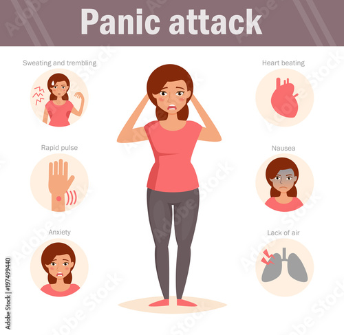 Woman. Panic attack.