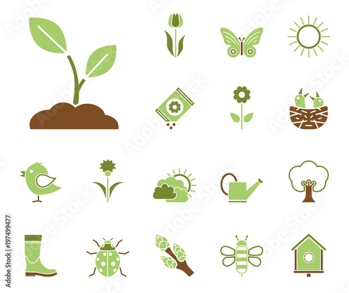 Frühling Iconset - Grün (matt)