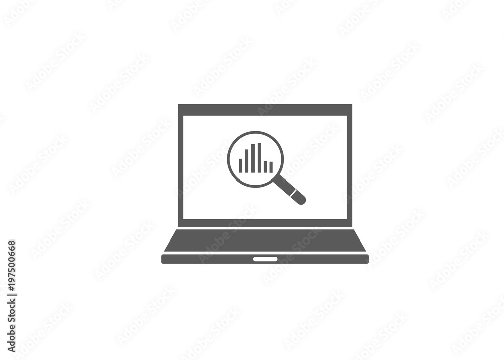 Business spastics icon on laptop Business spastics icon on laptop