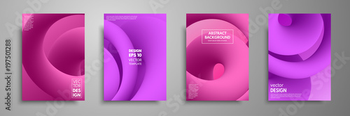 Colorful templates set with abstract elements. Abstract blending liquid color shapes cover design. Applicable for brochures, flyers, banners, covers, notebooks, business cards and posters.