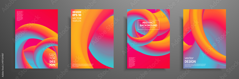 Colorful covers design set. Modern covers template design. Applicable for design covers, pentation, magazines, flyers, annual reports, posters and business cards.