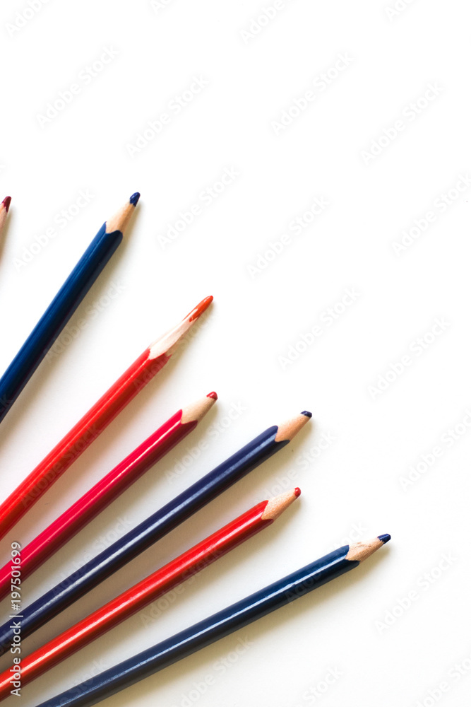 bright pencils on white background bright pencils on white background