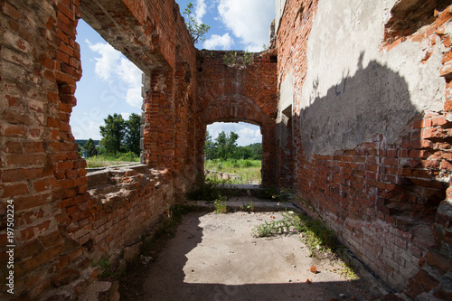 Fototapeta Naklejka Na Ścianę i Meble -  Ruins of an ancient castle Tereshchenko Grod in Zhitomir, Ukraine. Palace of 19th century
