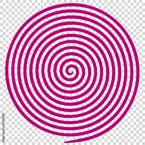Purple round abstract vortex hypnotic spiral.