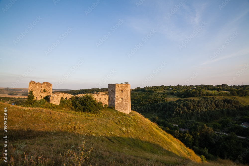Old castle of Kudrinci village, Khmelnitska oblast, Ukraine.
