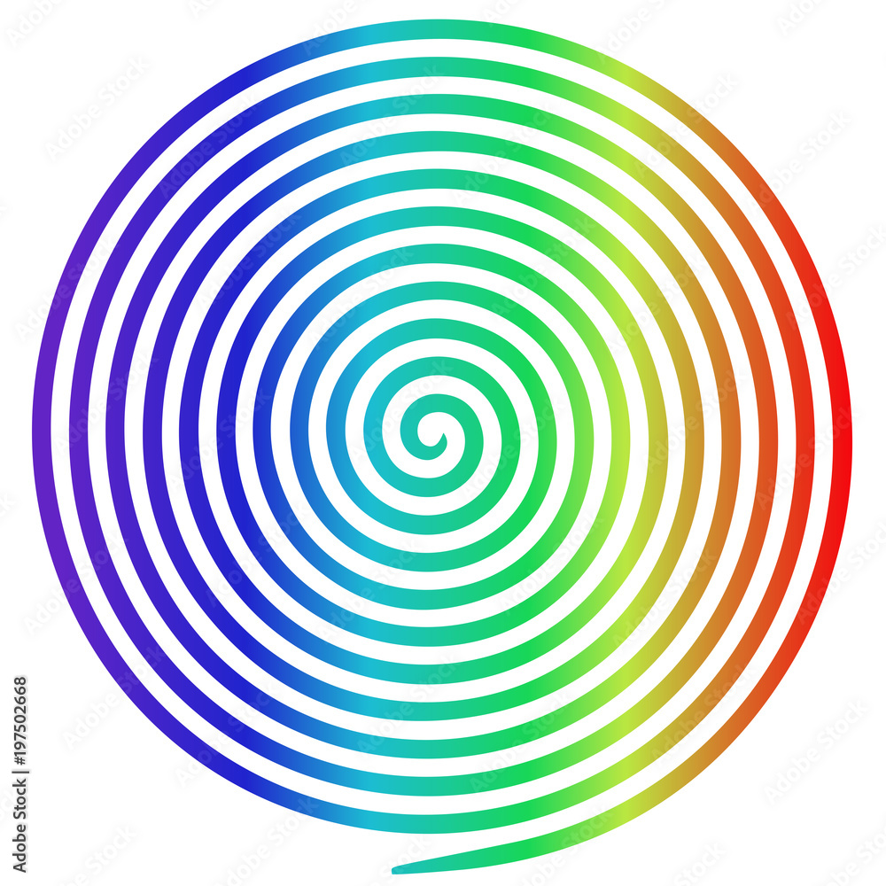Rainbow round abstract vortex hypnotic spiral. Rainbow round abstract vortex hypnotic spiral.