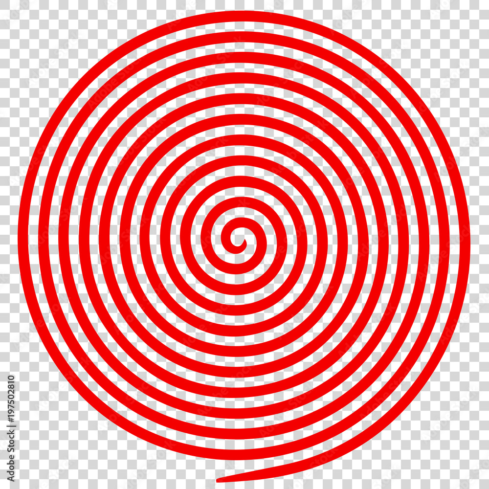 Red round abstract vortex hypnotic spiral. Red round abstract vortex hypnotic spiral.