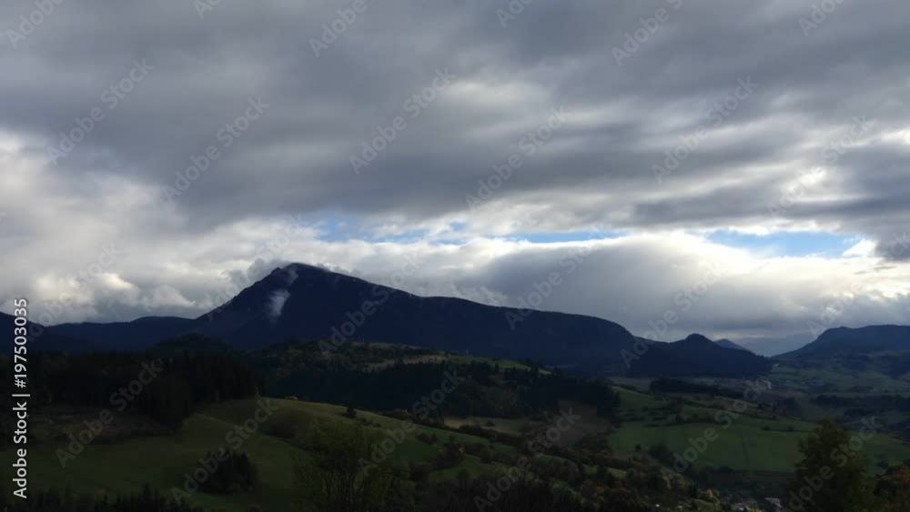 Clouds floating over the mountains. Clouds Over Mountain. Time Lapse Clouds floating over the mountains. Clouds Over Mountain. Time Lapse