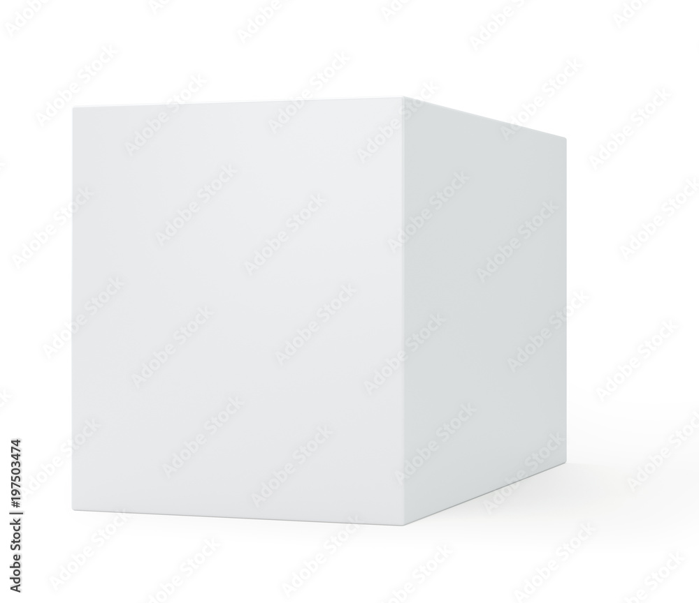White cube. 3d illustration. Isolated on white background with soft shadow White cube. 3d illustration. Isolated on white background with soft shadow
