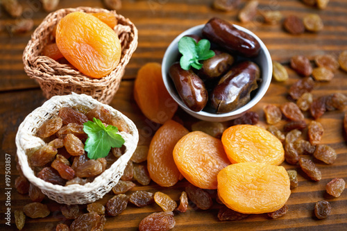  various dry fruits and dried apricots © slavomir pancevac
