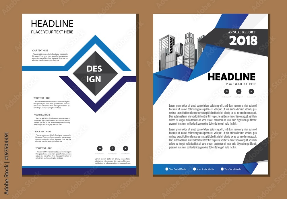 Naklejka premium Vector flyer, corporate business, flyer, brochure design, annual report and cover presentation with simple modern design template. EPS 10