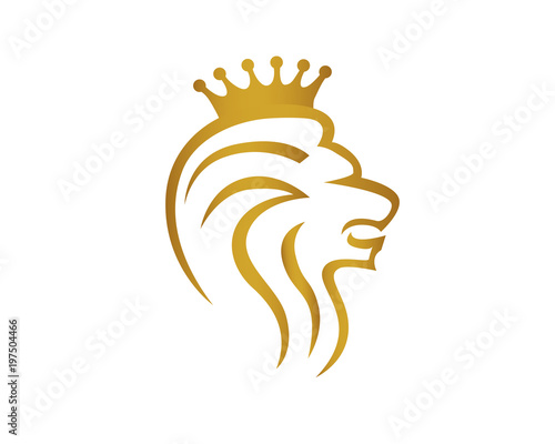 Fototapeta Naklejka Na Ścianę i Meble -  Lion, King and Crown