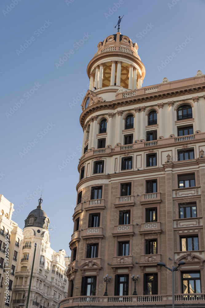 Classic buildings in the capital of Spain, Madrid.