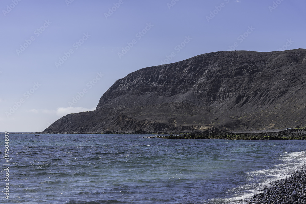 Beautiful landscape near sea in Fuerteventura spain