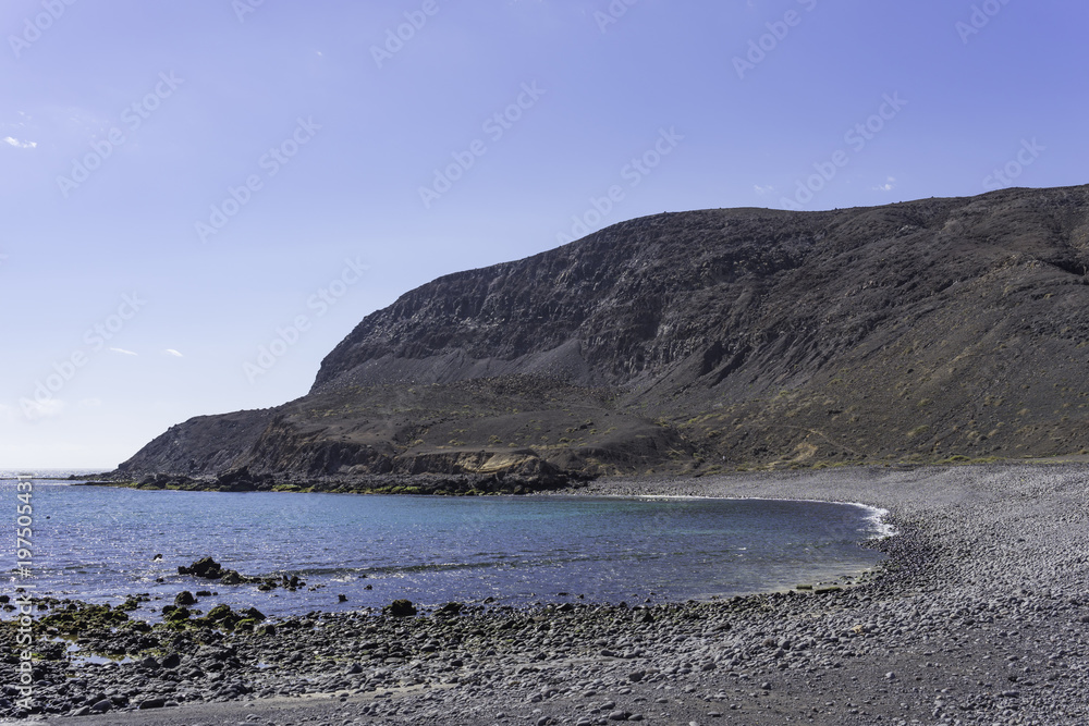 Beautiful landscape near sea in Fuerteventura spain