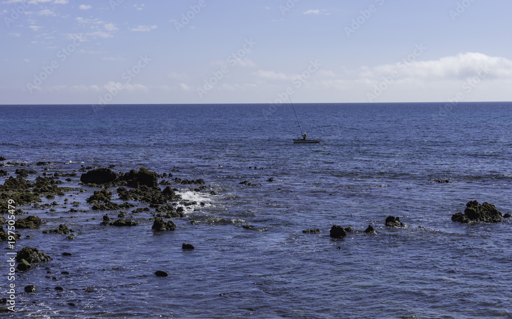 Obraz premium Beautiful landscape near sea in Fuerteventura spain