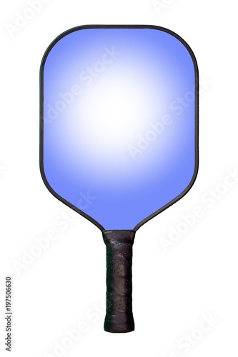 Φωτογραφία Blue Pickleball Paddle Blue Pickleball paddle with white spotlight and black handle and edging