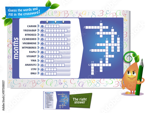 months crossword game