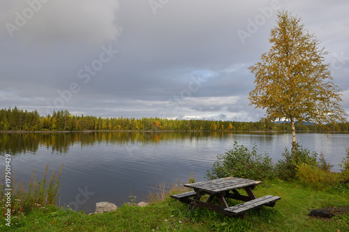 Ströms vattudal in Schweden im Herbst