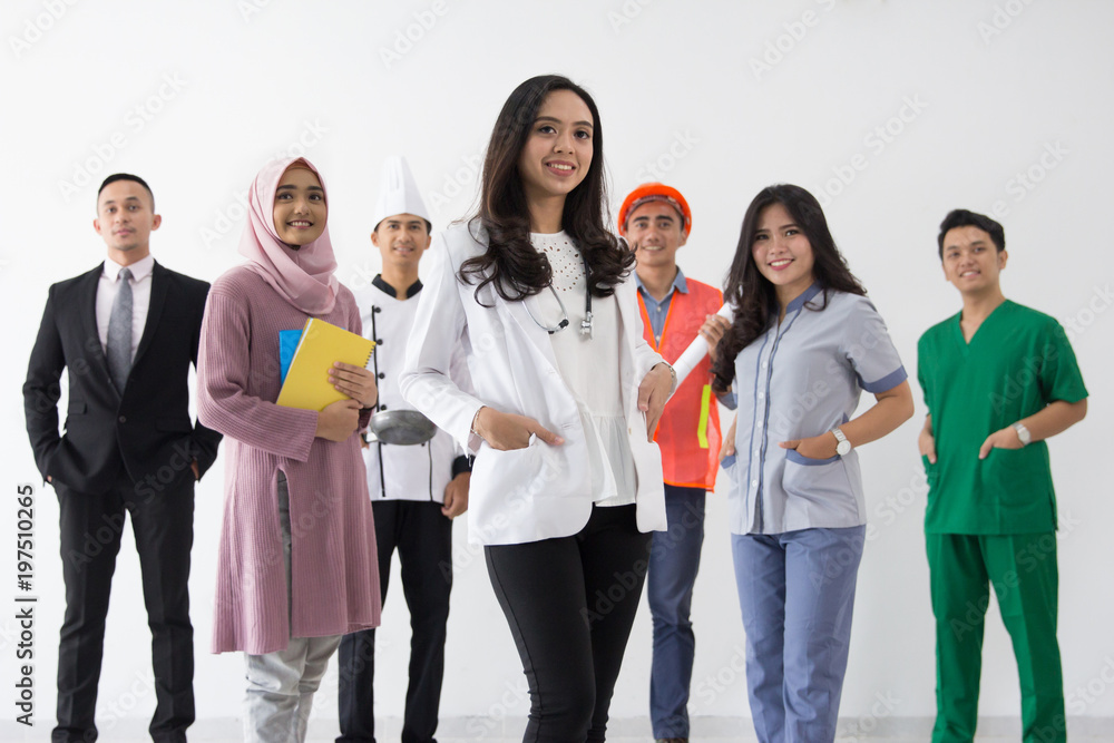 Portrait of various professions Portrait of various professions
