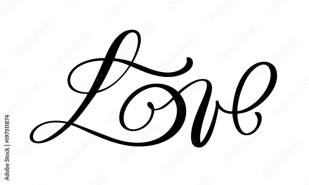 Love greeting card design with stylish red text for Happy Valentines Day celebration. lettering quote. Vector vintage text, lettering phrase. Isolated on white background Love greeting card design with stylish red text for Happy Valentines Day celebration. lettering quote. Vector vintage text, lettering phrase. Isolated on white background
