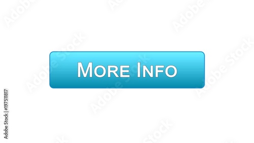 More info web interface button blue color, internet site design, application