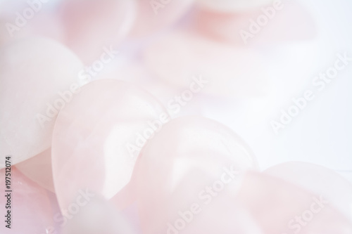 Blurred abstract art closeup with selective focus of beautiful attractive shiny beads in a fashion and handicraft accessory concept. Different elegant handmade jewellery gem necklace background