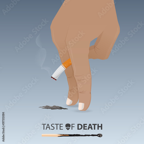 May 31st World No Tobacco Day banner. No Smoking Day Awareness poster. Smoking may reduce the blood flow and causes impotence. Cigarette causes sexual dysfunction. Vector Illustration.