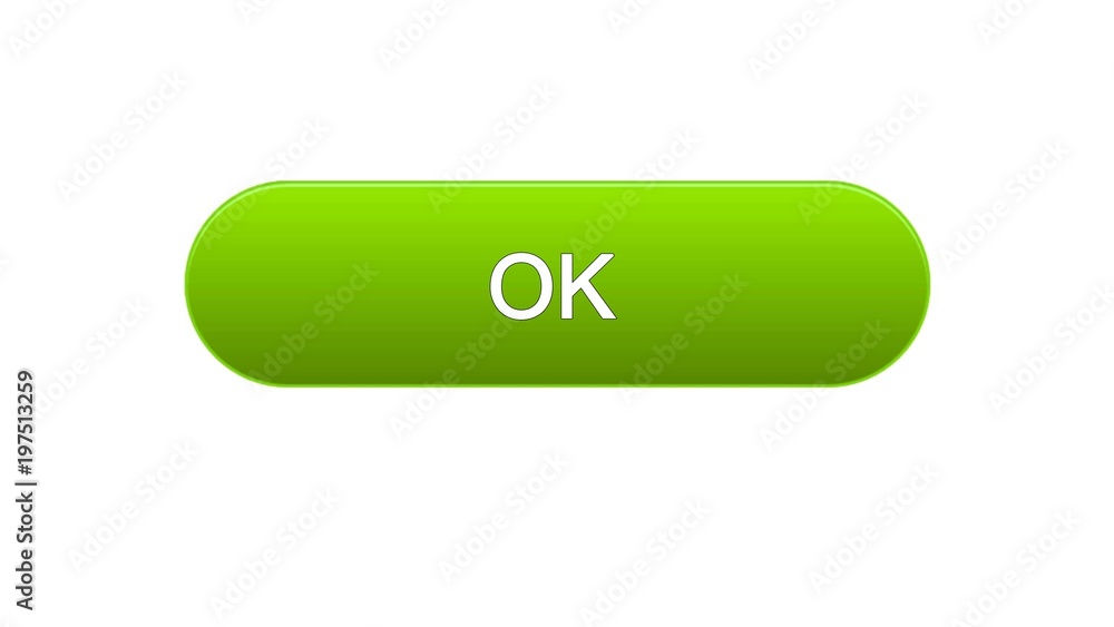 Ok web interface button green color, online program, internet site design Ok web interface button green color, online program, internet site design