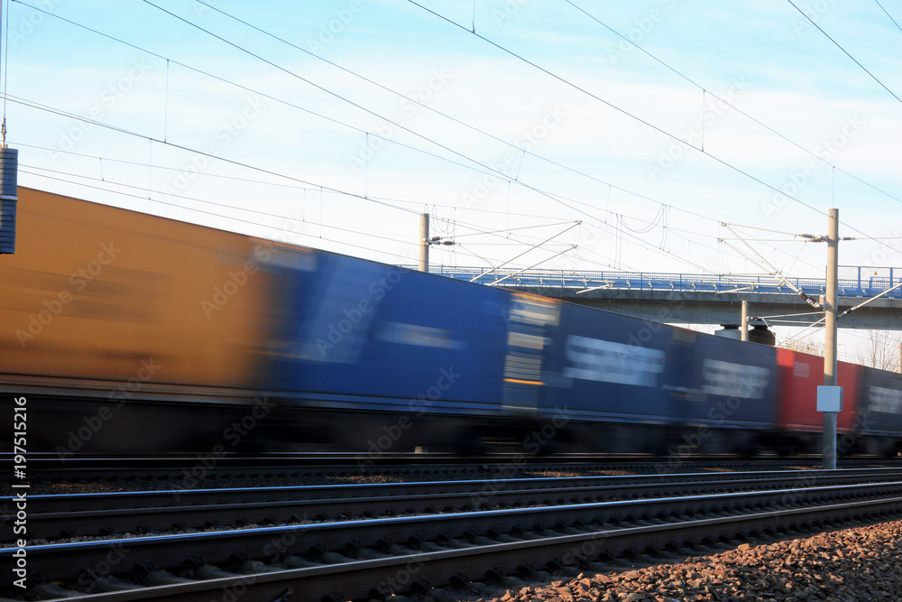 Obraz premium pociąg towarowy