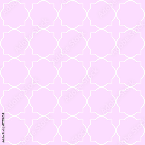 Seamless vintage pattern with quatrefoils.