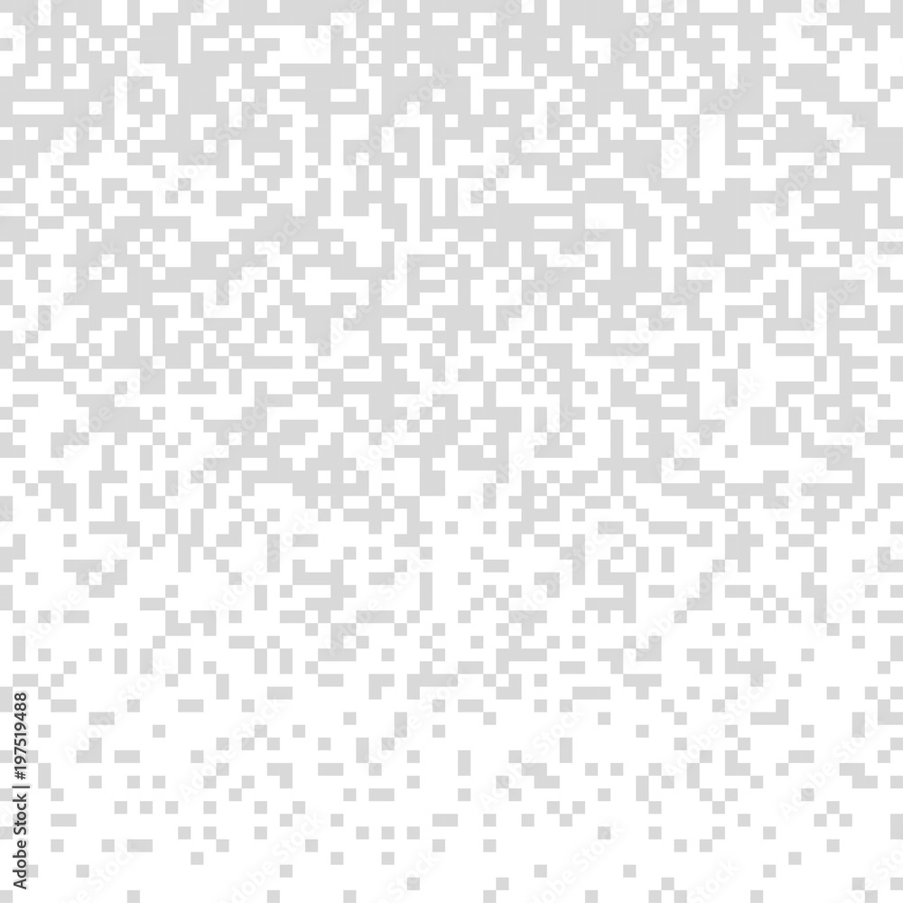 Pixel Abstract Gray Technology Gradient Background. Business mosaic light mosaic design backdrop with failing pixels. Pixelated pattern texture. Big data flow vector Illustration. 