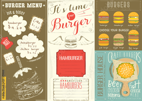 Template Menu for Burger House