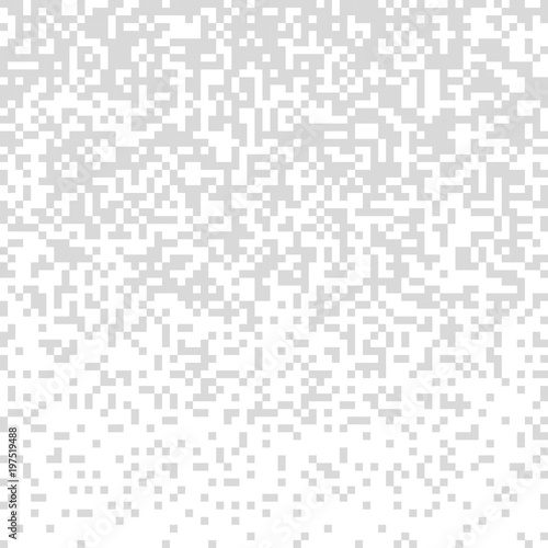 Pixel Abstract Gray Technology Gradient Background. Business mosaic light mosaic design backdrop with failing pixels. Pixelated pattern texture. Big data flow vector Illustration. 