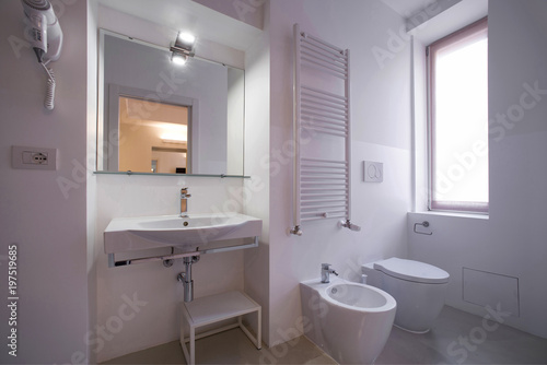 bathroom with complete sanitary ware  