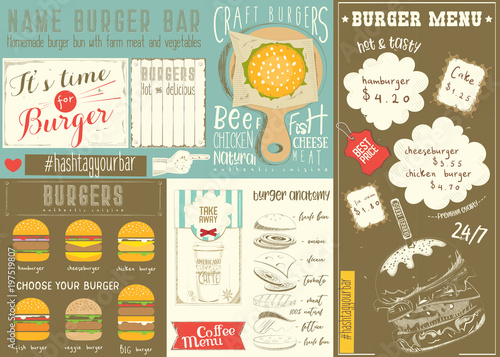 Template Menu for Burger House
