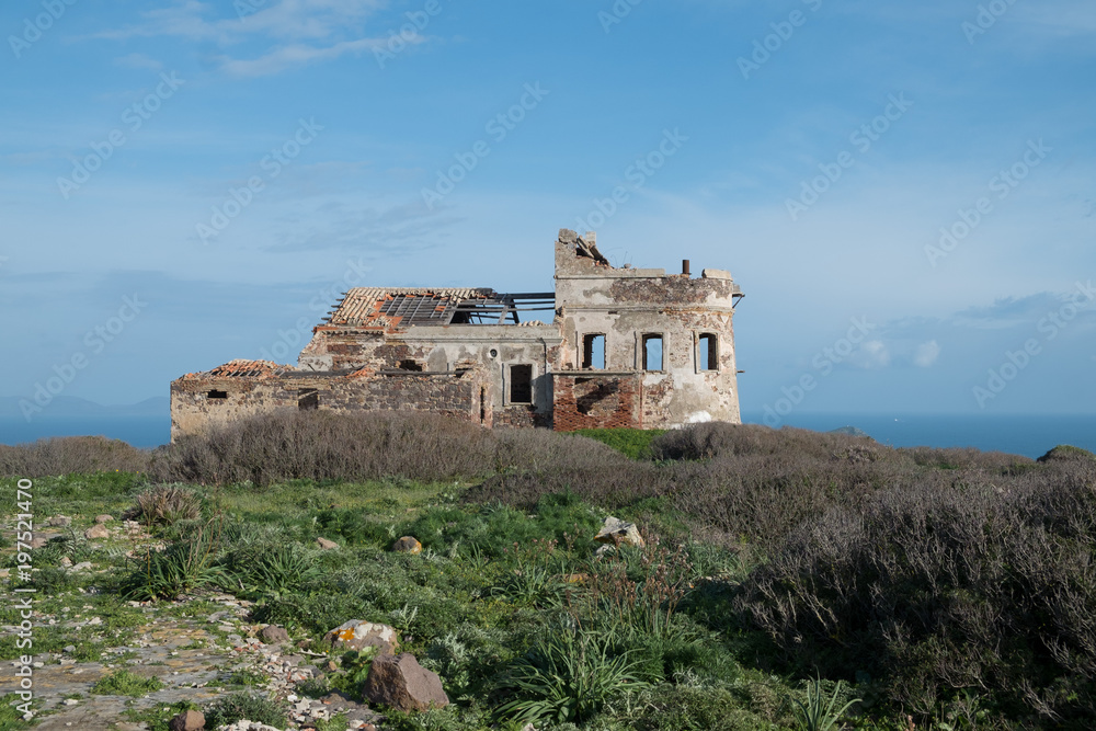 Fototapeta premium Semaforo Faro di Sant'Antioco Sardegna
