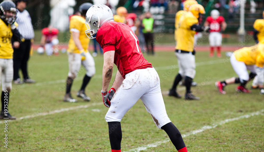 american football game - players in action