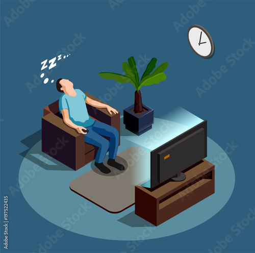 Sleep During Watching TV Composition