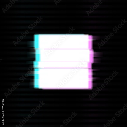 Stop buttons in glitch style. Abstract minimal template design for branding. Modern background cover posters, banners, flyers, placards. 