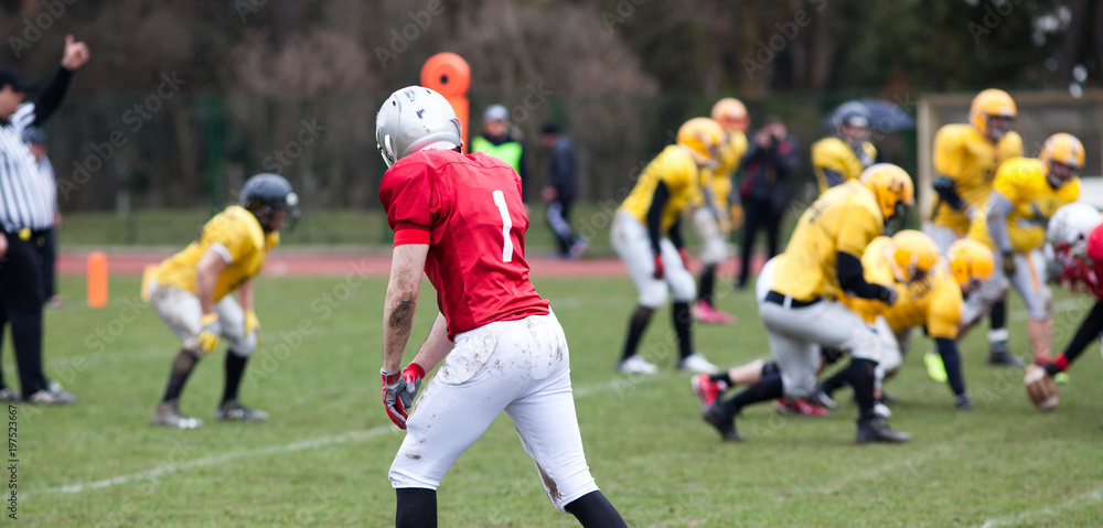 Fototapeta premium american football game - players in action