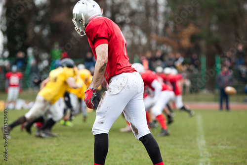 american football game - players in action