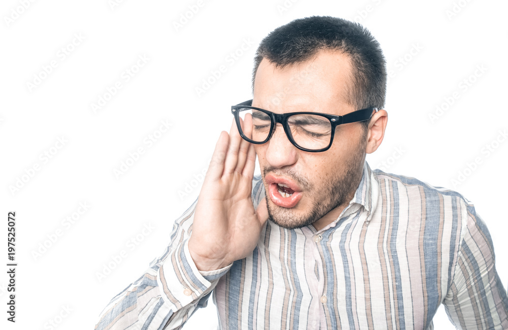 Young man yelling Young man yelling